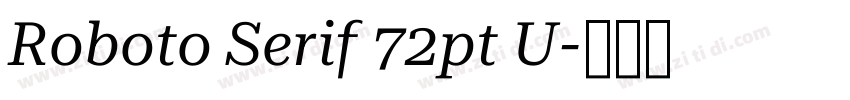 Roboto Serif 72pt U字体转换